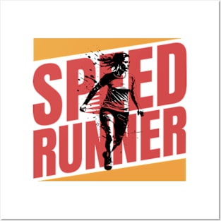 Runner woman Posters and Art